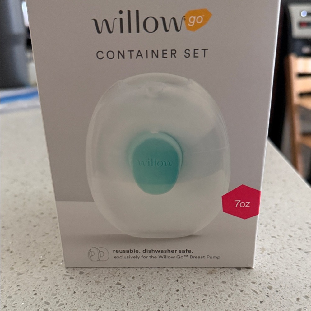 Willow Go 7oz Container Set - White and Teal